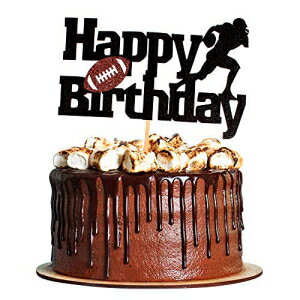 楽天GlomarketUnimall Football Cake Topper Rugby Ball Happy Birthday Sign Cake Fruit Muffin Picks for Super Bowl Party Decor Touchdown Sport Themed Game Day Party Supplies Decorations Ball Food Picks