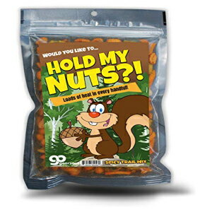 Gears Out Hold My Nuts Spicy Trail Mix - Funny Squirrel with Acorn Design - Spicy Snacks for Men and Women - Premium Blend, Made in the USA