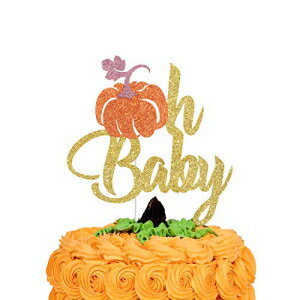 ChienMin Oh Baby Pumpkin Cake Topper Little Pumpkin Baby Shower Cake Decor, Autumn Fall Theme Party Decorations Gender Reveal Supplies