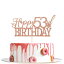YotaWish Rose Gold Glitter Happy 53rd Birthday Cake Topper - Hello 53 - Cheers to 53 Years Party Decoration
