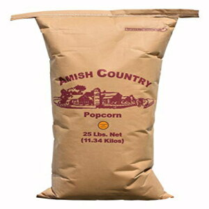 Amish Country Popcorn | 25 lb Bag | Ladyfinger Popcorn Kernels | Old Fashioned with Recipe Guide (Ladyfinger - 25 lb Bag)