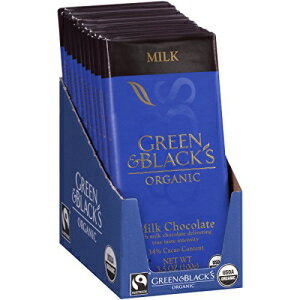 Green & Black's オーガニック ミルク チョコレート、カカオ 34%、3.5 オンス バー、10 個 Green & Black's Organic Milk Chocolate, 34% Cacao, 3.5 Ounce Bars,10 count