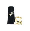 Vandoren LC57GP M/O リガチャーとアルトサックス用プラスチックキャップ。金メッキ Vandoren LC57GP M/O Ligature and Plastic Cap for Alto Saxophone; Gold Plated