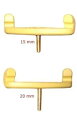 Kun および FOM 用交換足 2 個、15 mm および 20 mm ネジ Vio Music 2 Replacement Feet for Kun and FOM, 15 mm and 20 mm Screw