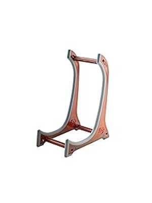 K&M Konig & Meyer 15550.000.98 Violin/Mandolin/Ukulele Display Stand Folding Compact For Transport and Storage Rubber Support Arms Pro Grade for Musicians German Made Redwood Finish