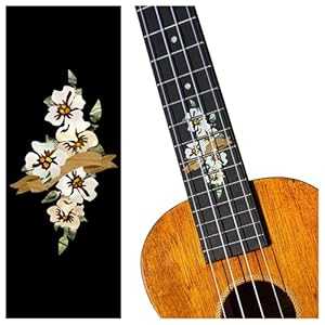 Inlaystickers Jockomo Around 10 Frets Hibiscus Concert Position Mark P...