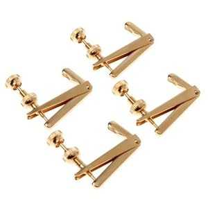 Sky High Quality 4pcs Violin Parts String Adjuster Fine Tuner 3/4-4/4 Violin Parts Accessories Pack of 4 (Gold)