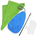 ASNOMY 5PCS Flute Cleaning Kit Set with Cleaning Cloth Stick Screwdriver Gloves,1 Large Cleaning Cloth