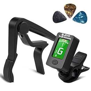 BROTOU Guitar Tuner Clip On with Guitar Capo for Guitar, Bass, Violin,...