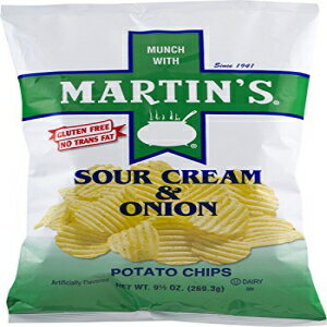 Martin's サワークリーム & オニオン ポテトチップス 9.5 オンス (3 袋) Martin's Sour Cream & Onion Potato Chips 9.5 Ounces (3 Bags)