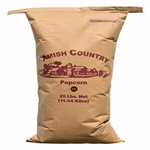 楽天GlomarketAmish Country Popcorn | 25 lb Bag | Red Popcorn Kernels | Old Fashioned with Recipe Guide （Red - 25 lb Bag）