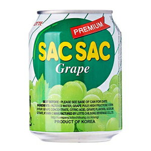 Lotto, サックサクジュース、果肉入りグレープ、8オンス Lotte, Sac Sac Juice, Grape With Extra Pulp, 8 oz