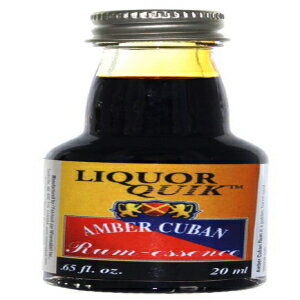 琥珀色のキューバ産ラム酒、リカークイックナチュラルラム酒エッセンス、20 mL（琥珀色のキューバ産ラム酒） Amber Cuban Rum, Liquor Quik Natural Rum Essence, 20 mL (Amber Cuban Rum)