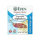 Eden Organic Vegetable Alphabets Pasta, 60% Whole Grain Durum Flour, 40% golden ...