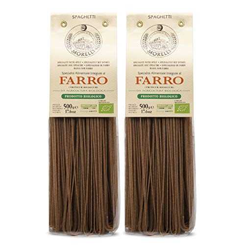 Morelli Pasta Farro - 小麦胚芽を使用したイタリア製オーガニック スペルト小麦スパゲッティ - スペシャルティグルメイタリアンパスタ - 8.8オンス / 250g (2パック) ANTICO PASTIFICIO MORELLI 1860 PASTA AL GERME DI Morelli Pasta Farro - O Morelli Pasta Farro - 小麦胚芽を使用したイタリア製オーガニック スペルト小麦スパゲッティ - スペシャルティグルメイタリアンパスタ - 8.8オンス / 250g (2パック) ANTICO PASTIFICIO MORELLI 1860 PASTA AL GERME DI Morelli Pasta Farro - O