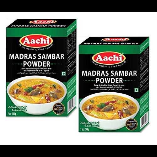 Aachi Madras Sambar Powder- 200 GMS -TWIN PACK -PACK of 2(200 GMS x 2)