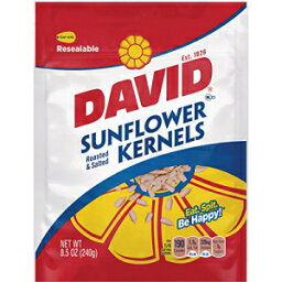 DAVIDローストおよびソルトオリジナルヒマワリカーネル、8.5オンス、12パック DAVID Seeds DAVID Roasted and Salted Original Sunflower Kernels, 8.5 oz, 12 Pack