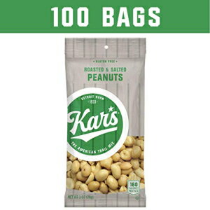 Kar's Nuts ロースト & ソルテッド ピーナッツ スナック - グルテンフリー、1 オンスの個別シングルサーブバッグのバルクパック (100 個パック) Kar's Nuts Roasted N' Salted Peanuts Snacks - Gluten Free, Bulk Pack of 1 oz Individua