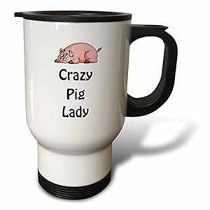 3dRose tm_123051_1 Crazy Pig Lady ȥ٥ޥ14󥹡ƥ쥹 3dRose tm_123...