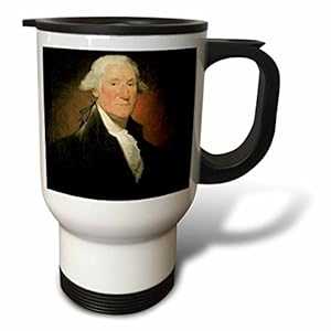 3dRose tm_164562_1" Bee Happy Inspirational Chic Art Stainless Steel" Travel Mug, 14 oz, Multico..