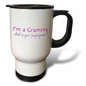 3dRose Im a Grammy Whats Your Superpower Pink Funny Gift for Grandma T...