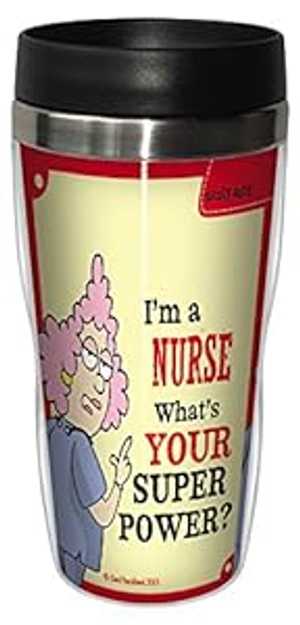 Aunty Acid Nurse Super Power Travel Mug, Stainless Lined Coffee Tumble...