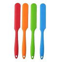 SUMERSHA 4pcs Silicone Spatula Set Heat Resistant Cake Cream Butter Spatulas Mixing Batter Scraper Non-Stick Flexible Baking Cooking Tool 4 Colors (multicolor)