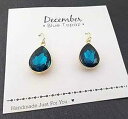 12 月の誕生石イヤリング - ブルー トパーズ クリスタル 14K ゴールドフィルド ティアドロップ イヤリング - 彼女へのギフト CY Design St...