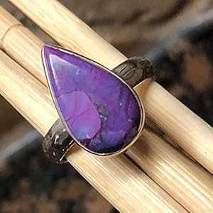 ゴージャスな紫色の銅モハベ ターコイズ 925 ソリッド スターリング シルバー リング サイズ 7 Natural Rocks by Kala Gorgeous Purple Copper Mohave Turquoise 925 Solid Sterling Silver Ring Size 7 ゴージャスな紫色の銅モハベ ターコイズ 925 ソリッド スターリング シルバー リング サイズ 7 Natural Rocks by Kala Gorgeous Purple Copper Mohave Turquoise 925 Solid Sterling Silver Ring Size 7
