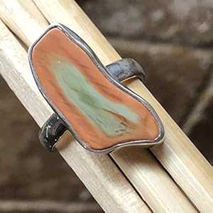 ナチュラル ロイヤル インペリアル ジャスパー ジェイド グリーン カラー 925 スターリング シルバー リング サイズ 8.5 Natural Rocks by Kala Natural Royal Imperial Jasper Jade Green Color 925 Sterling Silver Ring Size 8.5 ナチュラル ロイヤル インペリアル ジャスパー ジェイド グリーン カラー 925 スターリング シルバー リング サイズ 8.5 Natural Rocks by Kala Natural Royal Imperial Jasper Jade Green Color 925 Sterling Silver Ring Size 8.5