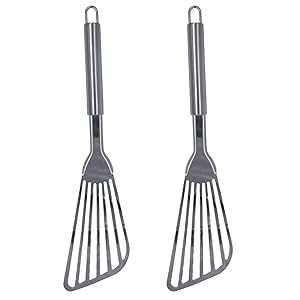 L'ANG GARDEN 2PCS Stainless Steel Fish Turner Spatula Slotted Turner -...