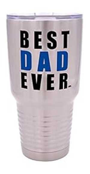 Rogue River Tactical Funny Best Dad Ever Large 30 Ounce Travel Tumbler Mug Cup w/Lid Sarcastic Work Gift For Him Dad Father Husband