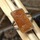 ナチュラル オレンジ カイヤナイト 925 ソリッド スターリング シルバー ヒーリング クリスタル リング サイズ 7.75 Natural Rocks by Kala Natural Orange Kyanite 925 Solid Sterling Silver Healing Crystal Ring Size 7.75