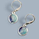 Bettina 手作り軽量 2 トーン ブルー樹脂スモール ドロップ イヤリング ビーズ Handmade Lightweight 2 Tone Blue Resin Small Drop Earrings Beads by Bettina