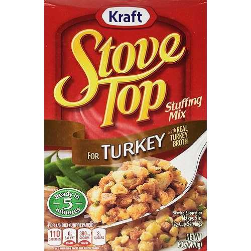 クラフト ストーブ トップ ターキー スタッフィング ミックス (3 個パック) 6 オンス ボックス Kraft Stove Top Turkey Stuffing Mix (Pack of 3) 6 oz Boxes
