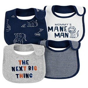 Carter's Baby Boys' 4-Pack Teething Bibs (Navy/L