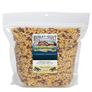 Riehle's Select Popping Corn-Hulless Autumn Blaze Old Fashioned Whole Grain Popcorn-（28oz）Reseaable Bag-Non GMO、Gluten Free、Microwaveable、Stovetop and Air Popper Friendly Riehle's Select Popping Corn - Hulless Autumn Blaze