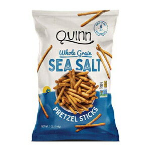 Quinn Sea Salt Pretzel Sticks、グルテンフリープレッツェル、ビーガン対応、コーンフリー、大豆フリー、非遺伝子組み換え、7オンス、1袋 Quinn Sea Salt Pretzel Sticks, Gluten Free Pretzels, Vegan Friendly, Corn Free, Soy Free, Non-GMO,