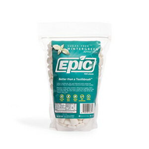 Epic Dental 100% キシリトール甘味ガム、ウィンターグリーン風味、500 袋 Epic Dental 100% Xylitol Sweetened Gum, Wintergreen Flavor, 500 Count Bag