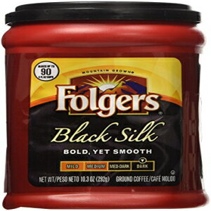 フォルジャーズブラックシルクコーヒー10.3オズパック4個入り Folgers Black Silk Coffee 10.3 Oz Pack of 4
