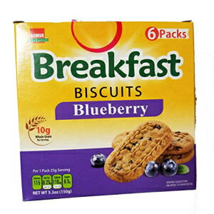 ソビスク朝食ビスケット。ブルーベリーフレーバー。小麦と大豆が含まれています。1ボックス（6カウント）。 Sobisk Breakfast Biscuits. Blueberry Flavor. Contains Wheat & Soy. 1 Box (6 Count).