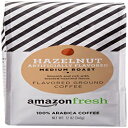 Amazonフレッシュヘーゼルナッツフレーバーコーヒー、挽いた、ミディアムロースト、12オンス AmazonFresh Hazelnut Flavored Coffee, Ground, Medium Roast, 12 Ounce