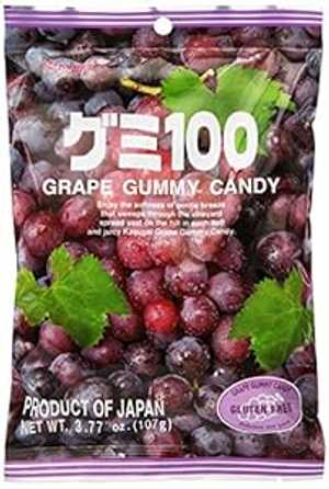 滺 񻺥ե롼ĥ ֤ɤ 107g Japanese Fruit Gummy Candy from Kasugai - Grape...