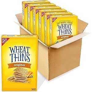 Wheat Thins Original Whole Grain Wheat Crackers, 6 - 9.1 Ounce Boxes (...