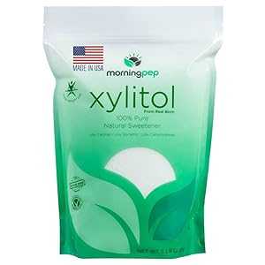 5 Pound (Pack of 1), 1, Morning Pep Pure Birch Xylitol (Keto Diet Friendly) Sweetener with no Aftertaste 5 LBs (Not from Corn) Non GMO Kosher Gluten Free Product of USA. 80 Onces 5 Pound (Pack of 1), 1, Morning Pep Pure Birch Xylitol (Keto Diet Friendly) Sweetener with no Aftertaste 5 LBs (Not from Corn) Non GMO Kosher Gluten Free Product of USA. 80 Onces