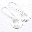 リトル 925 シルバー ハンマード ディスク イヤリング (のぞき穴付き) Cloud Cap Jewelry Little 925 Silver Hamme...