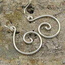 スターリングシルバー スパイラル イヤリング ミディアム スワール by Cloud Cap Jewelry Sterling Silver Spiral Ea...