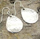 925 シルバー ティアドロップ イヤリング(ハンマー仕上げ) Cloud Cap Jewelry Small 925 Silver Teardrop Earr...