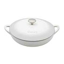 Denby ナチュラル キャンバス 鋳鉄 中、3.8L 浅型キャセロール Denby Natural Canvas Cast Iron Medium, 3.8L Shallow Casserole