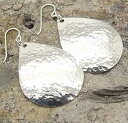 ラージ ハンマード スターリング シルバー ティアドロップ イヤリング Cloud Cap Jewelry Large Hammered Sterling Si...